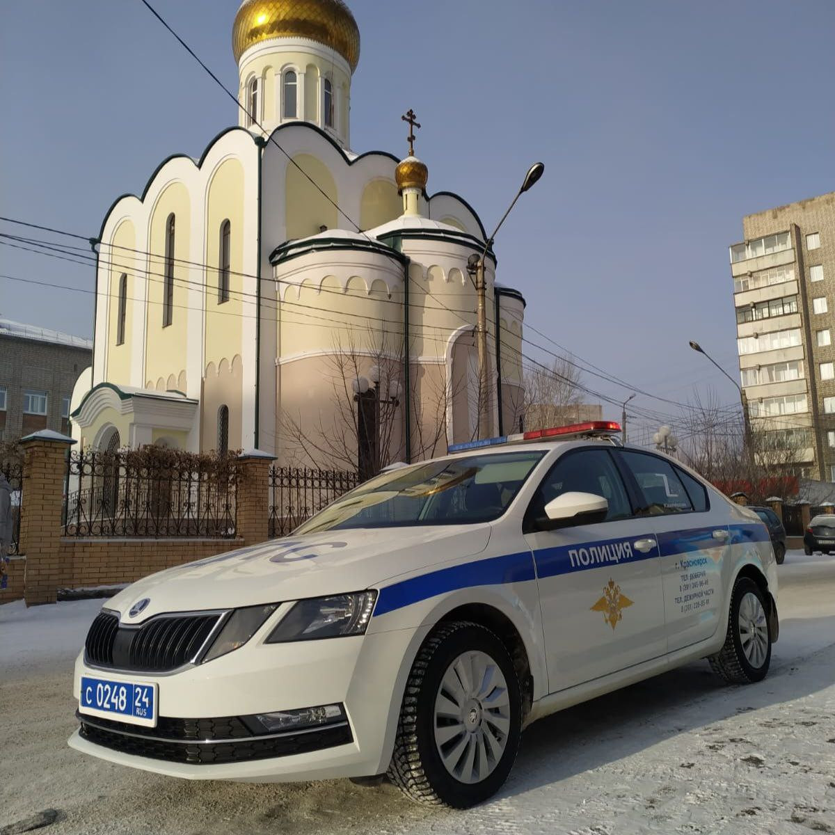 В Красноярске ограничат остановку и парковку возле купелей. Красноярский  рабочий