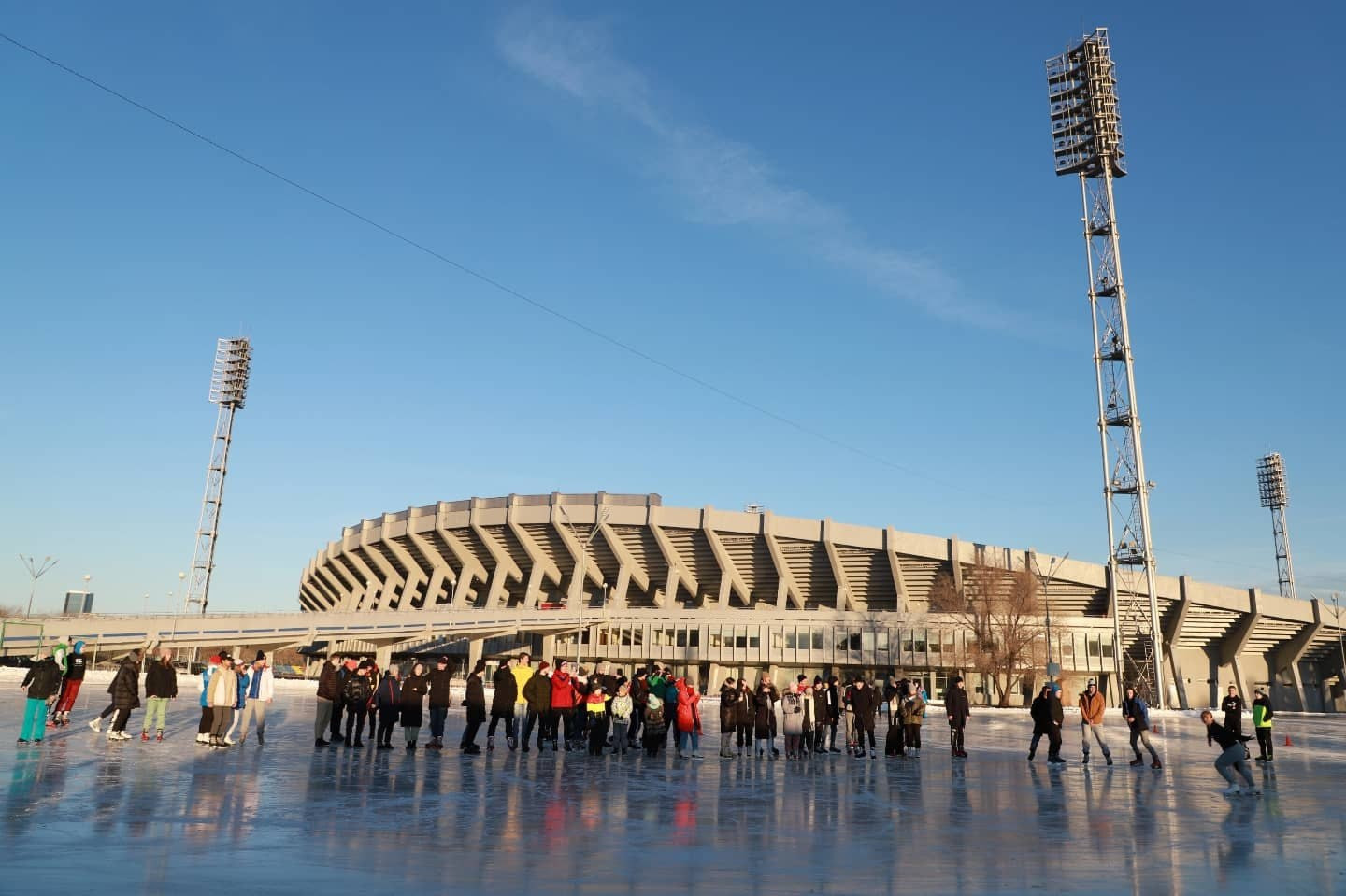 На красноярском острове Отдыха открылся каток «Центральный»