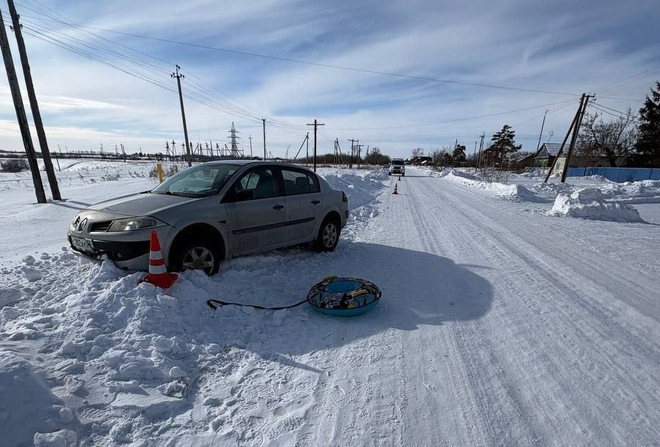 В Омской области иномарка сбила ребёнка, шедшего по дороге с тюбом в руках