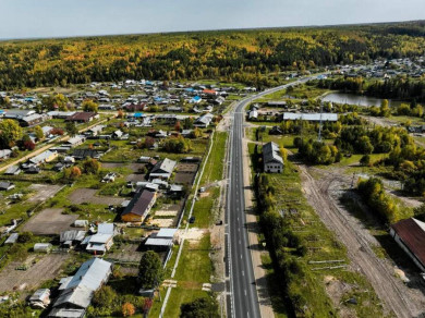 Отремонтирована транзитная дорога по посёлку Шапкино в Енисейском округе