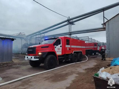 Пожарные потушили возгорание пиломатериалов в Новосибирской области